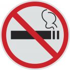 Знак T214 Знак о запрете курения •Приказ Минздрава России № 214 от 12.05.2014 пункт 1• (Световозвращающий Пленка 220 x 220)