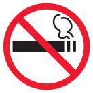 Знак T340 Дополнительный знак о запрете курения •Приказ Минздрава России № 214 от 12.05.2014 пункты 2, 6• (Пластик 200 x 200)