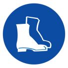 Знак M05 Работать в защитной обуви •ГОСТ 12.4.026-2015• (Пластик 200 х 200)