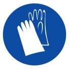 Знак M06 Работать в защитных перчатках •ГОСТ 12.4.026-2015• (Пластик 200 х 200)