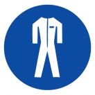 Знак M07 Работать в защитной одежде •ГОСТ 12.4.026-2015• (Пластик 200 х 200)