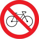 Знак T901 Вход с велосипедами запрещен (Пленка 100 х 100)