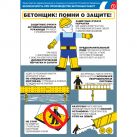 Плакат "Безопасность при производстве бетонных работ" (Бумага ламинированная, к-т из 3 л.)