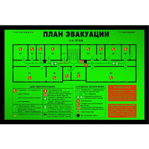 Фотолюминесцентные планы эвакуации гост