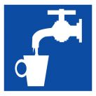 Знак D02 Питьевая вода •ГОСТ 12.4.026-2015• (Пленка 200 х 200)