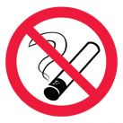 Знак P01 Запрещается курить •ГОСТ 12.4.026-2015• (Пленка 200 х 200)