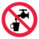 Знак P05 Запрещается использовать в качестве питьевой воды •ГОСТ 12.4.026-2015• (Пленка 200 х 200)
