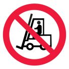 Знак P07 Запрещается движение средств напольного транспорта •ГОСТ 12.4.026-2015• (Пластик 200 х 200)